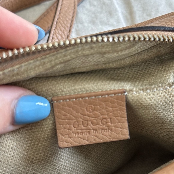 Gucci Tan Marmont Leather Crossbody Bag pebbled leather - Picture 7 of 7